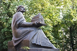 Art And Craft Prints: Statue of Yaroslav the Wise at Zoloti Vorata, Kiev, Ukraine, Europe