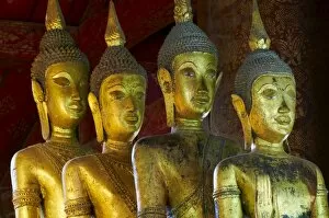 Images Dated 19th December 2010: Statues of Buddha, Vat Mai Suvannaphumaham, Luang Prabang, UNESCO World Heritage Site
