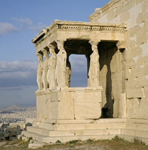 Athen Prints: Statues of the caryatid maidens on the Erechtheion