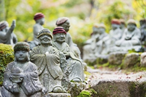 Itsukushima Prints: Statues in Daisho-in Buddhist temple