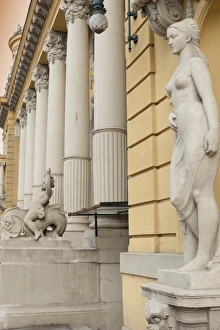 City Park Prints: Statues and decorations around entrance of Szechenyi Baths