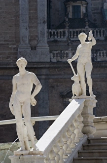 Banister Prints: Statues, fountain