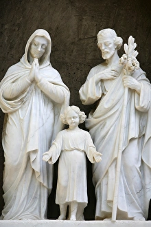 Depiction Prints: Statues of the Holy Family, Nazareth, Galilee, Israel, Middle East