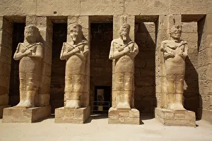 Pharaoh Prints: Statues of Rameses III as Osiris