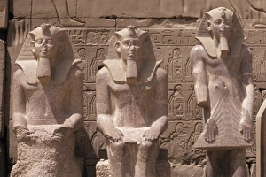Ramses Ii Prints: Statues of Ramses II (Ramses the Great), Karnak Temple, Thebes, UNESCO World Heritage Site