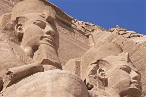 Statues of Ramses II (Ramses the Great) outside his temple, Abu Simbel