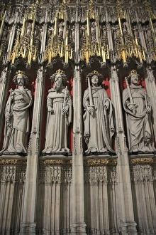 York Prints: Statues of Saints, York Minster, York, Yorkshire, England, United Kingdom, Europe