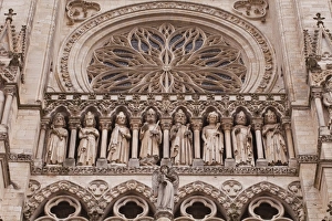 Rose Window Prints: Statues on the tympanum of Notre Dame d Amiens Cathedral