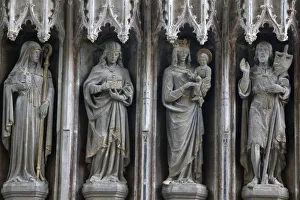 Statues in the University Church of St. Mary the Virgin, Oxford, Oxfordshire, England