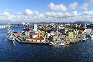 Stavanger Prints: Stavanger harbour, Stavanger, Norways third largest city and centre of the countrys oil industry