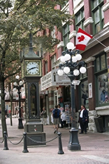 Gastown Prints: Steam clock in Gastown, Vancouver, British Columbia, Canada, North America
