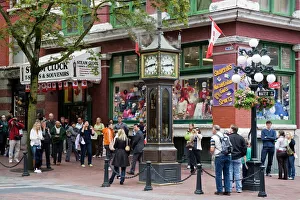 Clock Prints: Steam Clock on Water Street, Gastown District, Vancouver, British Columbia