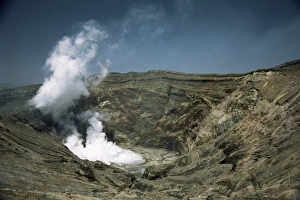 Volcanoe Prints: Steam plume off boiling acid lake