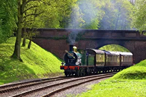 Railway Prints: Steam train on Bluebell Railway