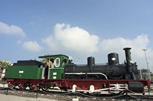 Images Dated 13th January 2000: Steam train displayed outside station