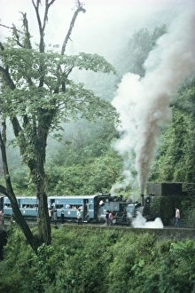 Smoke Prints: Steam train on the way to Darjeeling