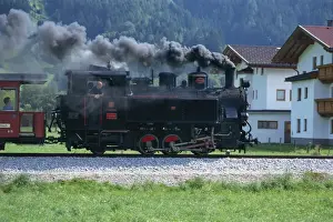 Tirol Prints: Steam train, Ziller Valley, The Tirol, Austria, Europe