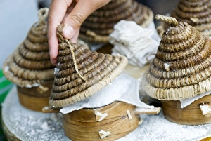 Kunming Prints: Steaming baskets of dumplings, Kunming, Yunnan, China, Asia