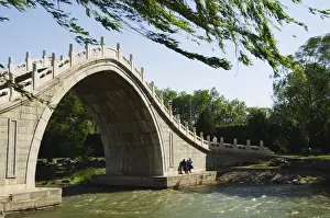 A steeply arched bridge on Lake Kunming at Yihe Yuan (The Summer Palace)