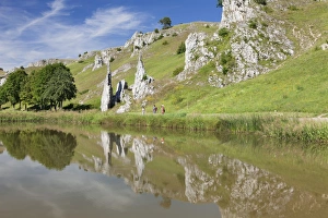 The Great Outdoors Prints: Steinerne Jungfrauen rock formation, Eselsburger Tal valley, Herbrechtingen, Swabian Alps