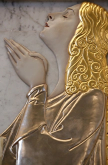 Reliefs Prints: Am Steinhof church altar angel, Vienna, Austria, Europe