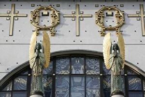 Images Dated 19th February 2007: Am Steinhof church angels designed by Othmar Schimtowitz, Vienna, Austria, Europe