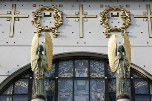 Images Dated 19th February 2007: Am Steinhof church angels designed by Othmar Schimtowitz, Vienna, Austria, Europe