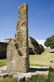 Oaxaca Prints: Stela with fragment of calendar