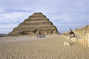 Saqqara Prints: Step pyramid of Zoser, Saqqara, near Cairo, Egypt, North Africa, Africa