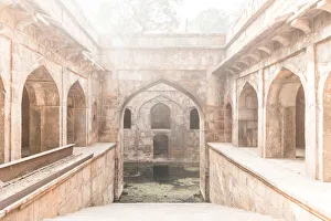 Defence Prints: The stepwell at The Red Fort, UNESCO World Heritage Site, Old Delhi, India, Asia