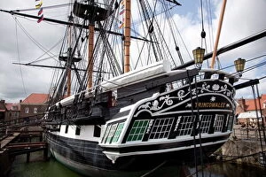 Ship Collection: Stern view of HMS Trincomalee, British Frigate of 1817, at Hartlepools Maritime Experience