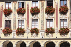 Steuerhaus building at market square, Memmingen, Schwaben, Bavaria, Germany, Europe