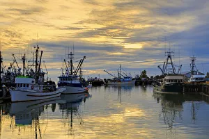 Canadian Culture Prints: Steveston Fishing Village, Vancouver, British Columbia, Canada, North America