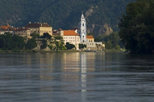 Austrian Eu Prints: Stiftskirche and River Danube, Durnstein, Wachau, Austria