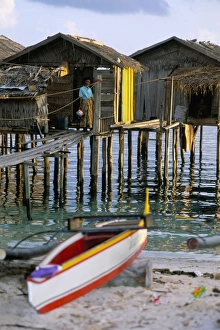 Stilt House Prints: Stilt house built by Philippino refugees on east coast