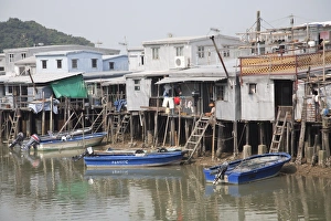Stilt House Prints: Stilt Houses, Tai O Fishing Village, Lantau Island, Hong Kong, China, Asia