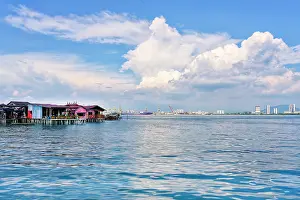 Penang Prints: Stilts houses in front of Tan jetty, George Town, Penang, Malaysia