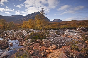 Glen Coe Prints: Stob a Ghlais Choire with the river Etive flowing past it