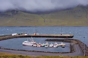 Fjords Prints: Stodvarfjordur harbour in the East Fjords region (Austurland), Iceland, Polar Regions