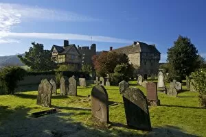 Shropshire Collection: Stokesay Castle, a 13th century medieval fortified manor house, in autumn sunshine