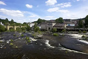 Stone bridge across the river Dee, first constructed in 1345 by John Trevor I