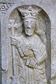 Images Dated 9th August 2006: Stone carving at Jerpoint Abbey, County Kilkenny, Leinster, Republic of Ireland, Europe