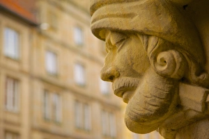 Local Government Prints: Stone carving on the Town Hall