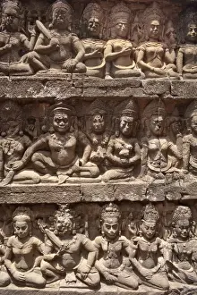 Stereotypically Cambodian Prints: Stone carvings, Angkor Wat, UNESCO World Heritage Site
