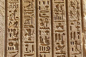 Hieroglyph Prints: Stone Carvings and Hieroglyphs at Karnak Temple