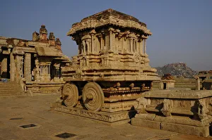 Karnataka Prints: Stone Chariot at Vitthala Temple