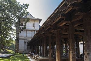 Kandy Prints: The stone columns of the open air Audience Hall