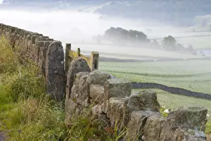 Burnsall Prints: Stone Fence, Burnsall, Yorkshire Dales National Park