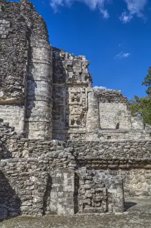 Campeche Prints: Stone sculptures, Hormiguero, Mayan archaeological site, Rio Bec style, Campeche