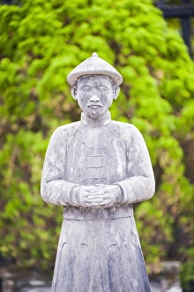 Stone statue at The Tomb of Khai Dinh, Hue, Vietnam, Indochina, Southeast Asia, Asia